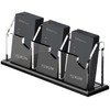 YUXUN Vertical Business Card Holder for Desk, 3 Slots Acrylic