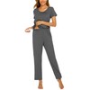 Ekouaer Women Nursing Pajama Set for Breastfeeding Maternity Sleepwear Side