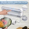 Magnetic Plastic Wrap Dispenser with Cutter,3 in 1 Aluminum Foil