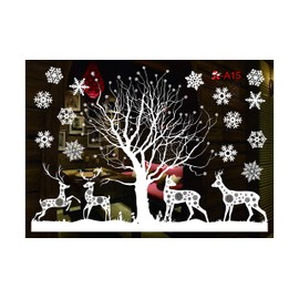 Christmas Window Stickers Christmas Decoration Stickers Christmas Deco Window Decoration for Home/Shop Decorations Removable Static Stickers (Shifting)