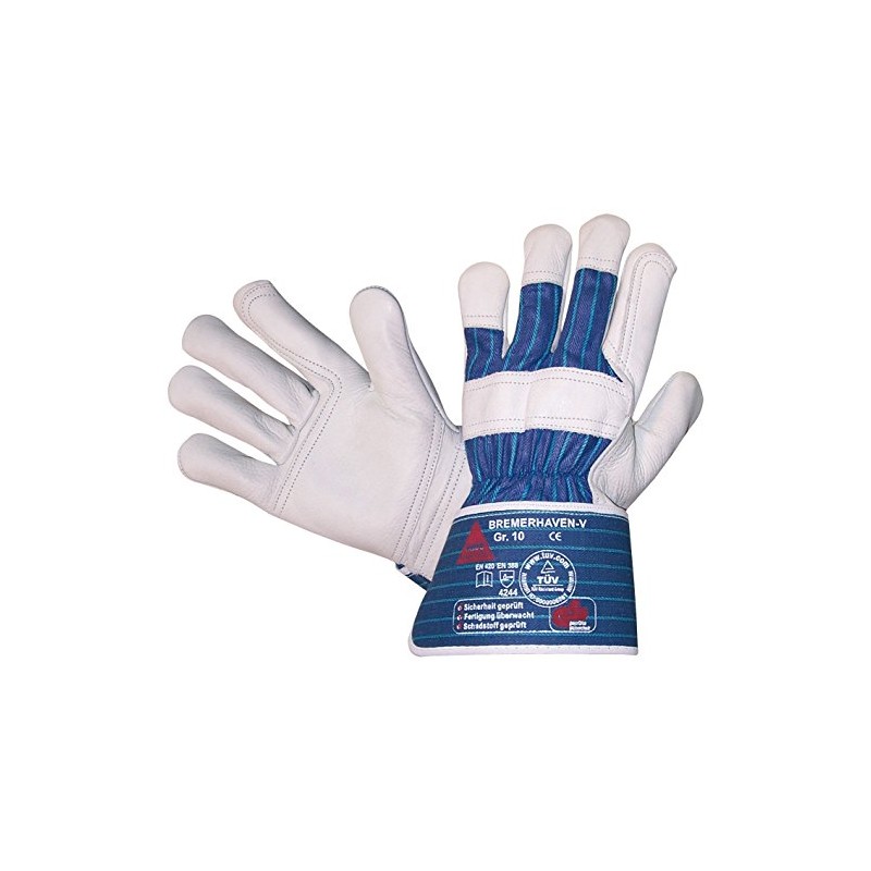 Bremerhaven Work Gloves TÜV-GS Tested Cowhide Grain Leather Size 10