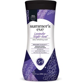 Summer's Eve Lavender Night-time Daily Refreshing All Over Feminine Body Wash, Removes Odor, Feminine Wash pH Balanced, 12 fl oz