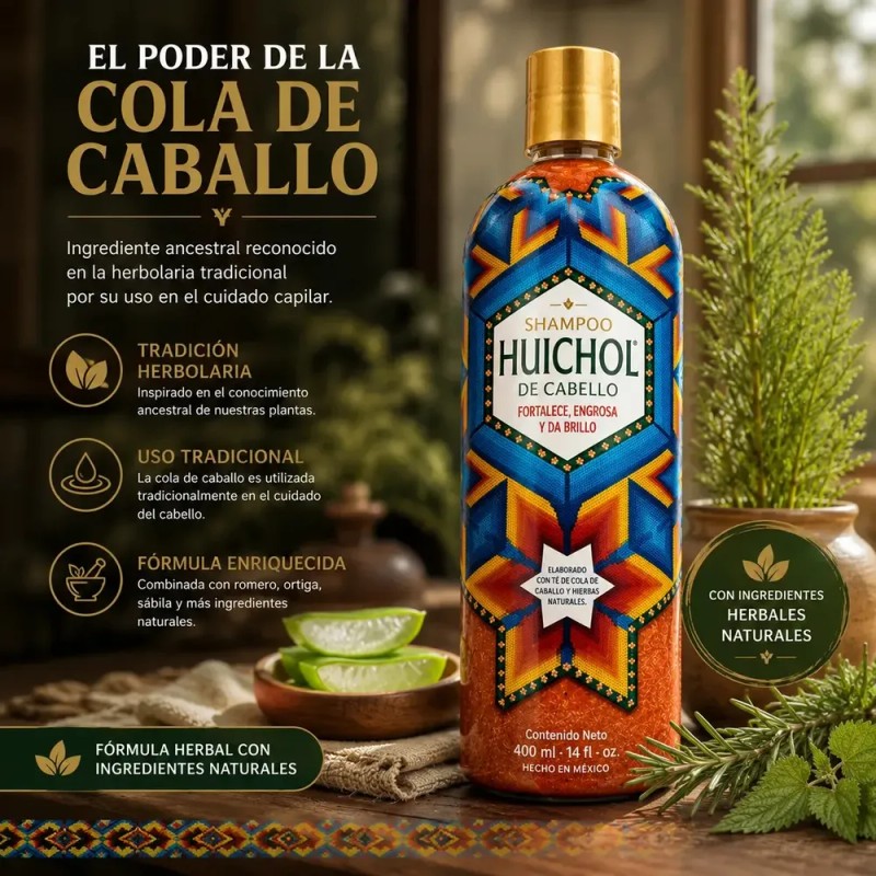 Shampoo Huichol Original Fortalecedor (brillo) Cabello 400ml