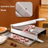 Stainless Steel Meat Cutter, Manual Bone Cutter with Food Tray,
