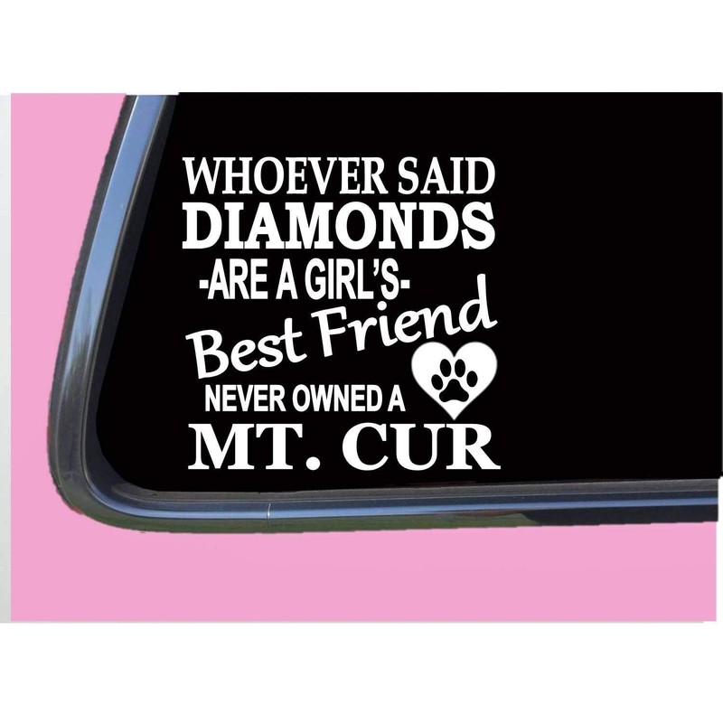 Mountain Cur Diamonds TP 501 Sticker 6" Decal rescue dog