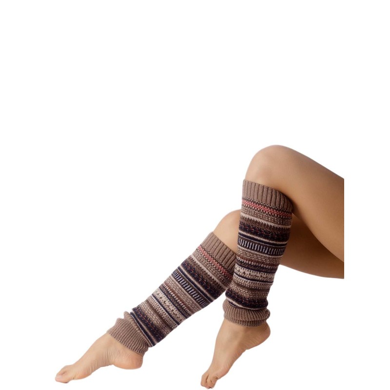 iB-iP Women's Ballet Dancer Warm Aerobic Stretch Leg Warmers, dark