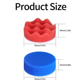 MMDBD 32 Piece Car Polishing Sponge Car Polishing Pads Set, 8 cm Polishing Sponges Pads, Polishing Attachment Angle Grinder, Polishing Pad Polishing Set, Polishing Pad Set for Polishing Grinding