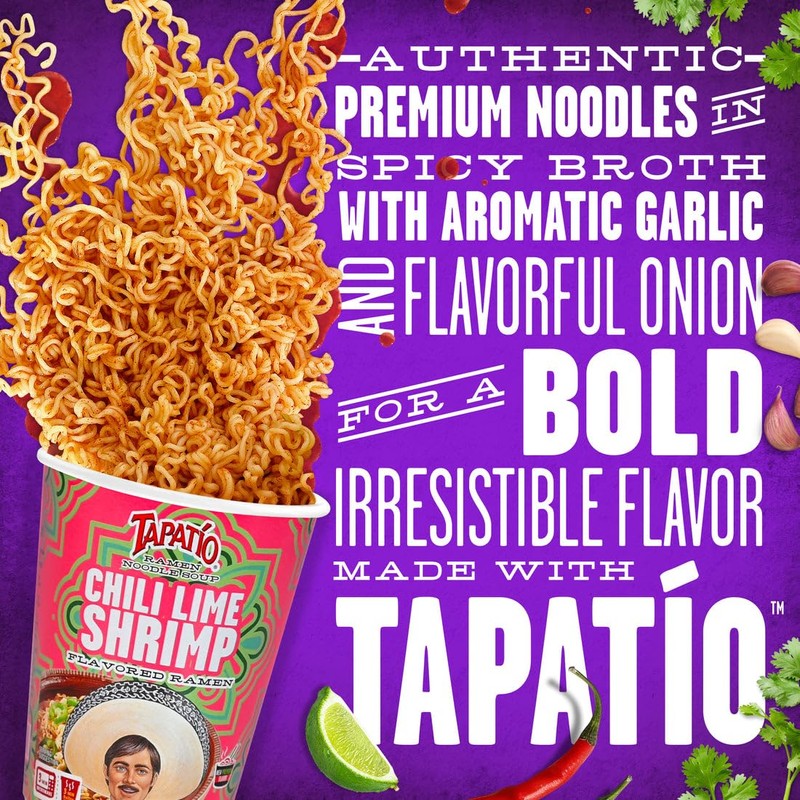 Tapatío Ramen Noodle Soup, Chili Lime Shrimp Flavored - Microwaveable