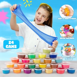 SANCO Playdough Sets for Kids Ages 2-4 - Hamburger Noodle Maker Toy with 24 Colors Clay Dough, Pretend Play Kitchen Creations Food Toys Arts Crafts for Boys Girls 3 4 5 6 7 8 Years Old