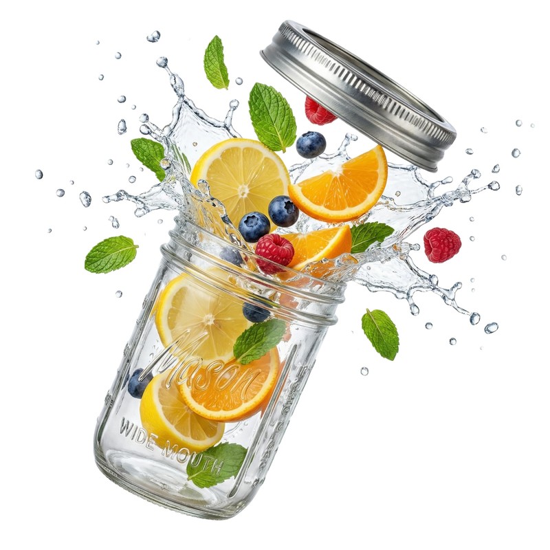 WELLIFE 12 Pack 16 oz Mason Jars with Lids, Wide