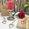 Marzoon 4 x Metal Heart Pendants, Each 4.5 x 5