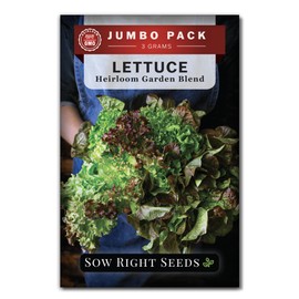 Sow Right Seeds - Bulk Mixed Heirloom Lettuce Seeds for Planting - 3 Grams, 2500 Seeds - Non-GMO Heirloom Jumbo Pack with Instructions to Plant & Grow a Home Vegetable Garden - A Bountiful Harvest