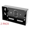 Surface Mounted Electrical pattress Box, Double Installation, Black 2 Gang