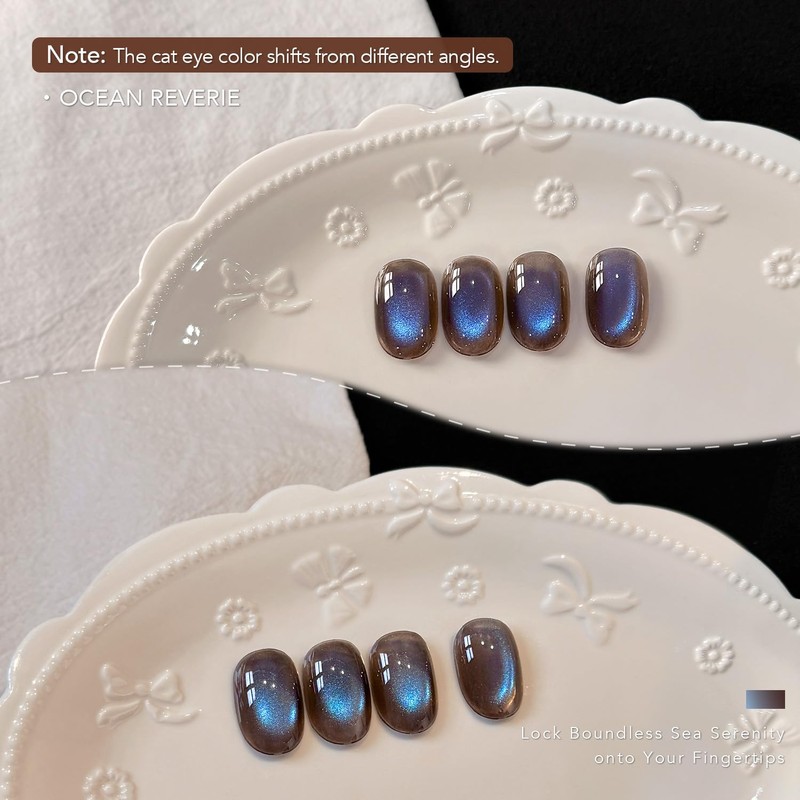 Brown Blue Cat Eye Gel Nail Polish, UV Gel, 4310,