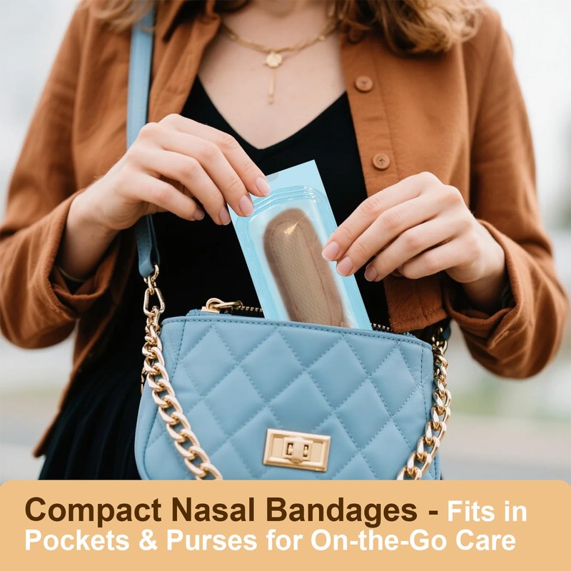 Elasticated Nose Bandage, Nasal Dressing Holder, Individually Wrapped for Post-Surgery