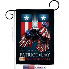 911 Patriot Day Garden Flags Pack Americana World Planet Peace Environment Awareness United State American Support Our Troops Small Gift Yard House Banner Made In USA 13 X 18.5