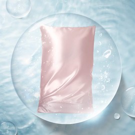 THXSILK HA Silk Pillowcase for Hair and Skin, 22 Momme 100% Pure Mulberry Silk, Aqua Series Hydrating Moisturizing Pillow Cover with Hidden Zipper Closure - Charming Pink, Queen