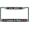 U.S. Army Legion of Merit Chrome License Plate Frame