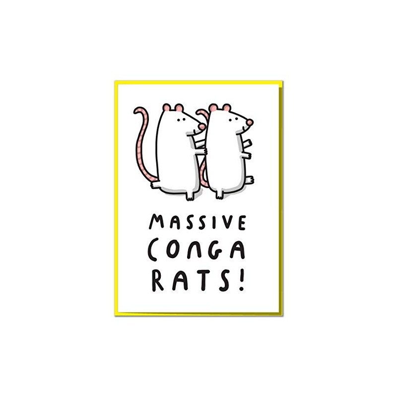 Massive Conga Rats! Funny Congratulations Card