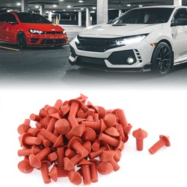 sourcing map 100 Pcs Mushroom Style Tire Repair Insert 7mm Orange Red Black