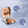 MIRRORVANA Small Compact 20X Magnifying Mirror for 3.3""L x 3.3""W,