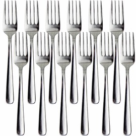 Nagao Hakakaku Dinner Fork, 7.0 inches (17.9 cm), Set of 12, Stainless Steel, Dishwasher Safe, Commercial Use, Made in Japan