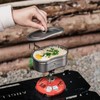 Boundless Voyage Titanium Canteen Mess Kit with Folding Handle Ultralight