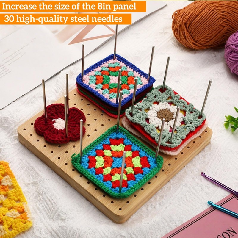Crochet Blocking Board 8 inch Suit, Wooden Crochet Blocking Board