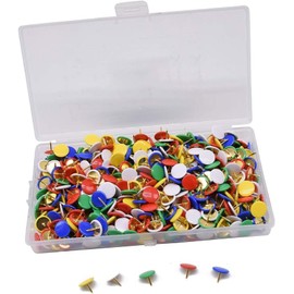 Pack of 200 Colourful Drawing Pins Push Pins Push Pins for DIY Bulletin Board Cork Boards Wall Cards