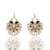 Moonstruck Traditional Indian Chandbali Kundan Hoop Earrings With Pearls for