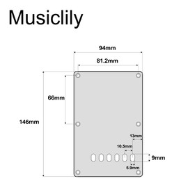 Musiclily Guitar Back Plate, Made in China Squier P-Bass Special, Black 1PLY