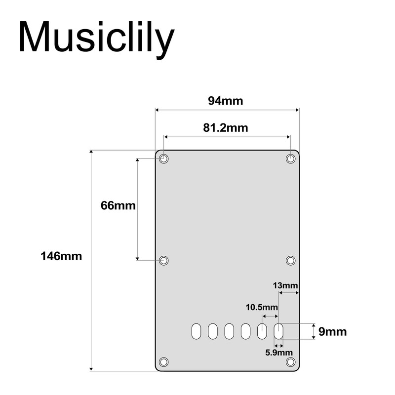 Musiclily Guitar Back Plate, Made in China Squier P-Bass Special,