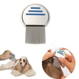 Lice Nit Comb Get Down Stainless Steel Metal Tooth Head Long Teeth/Professional Stainless Steel Nit Comb for Head Lice Treatment,Reusable,Removes Louse Nits (Pack of 1)