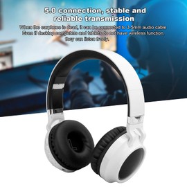 Luocute Gaming Headset, BT 5.0 Wireless Gaming Headset LED Luminous Over The Ear Headphones Stereo 3.5mm, Comfortable Powerful Bass Performance Versatile Compatibility