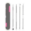 Blackhead Removal Kit, Blackhead Remover, 4 Piece Set with Storage