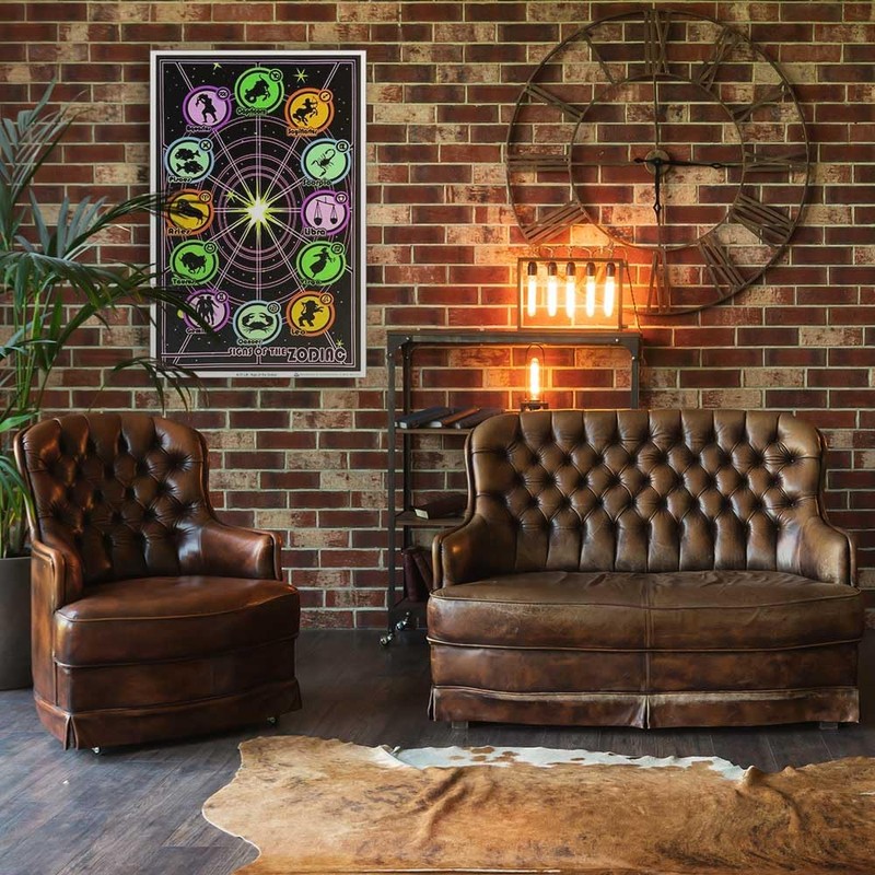 Signs of The Zodiac - Blacklight Poster - Flocked -