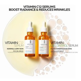 La Roche-Posay Pure Vitamin C12, Sérum Facial Antioxidante con 12% de Vitamina C, Antiarrugas, Mayor Luminosidad, Textura Ligera, para Pieles Sensible