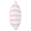 Blush Pink White Stripes Throw Pillow