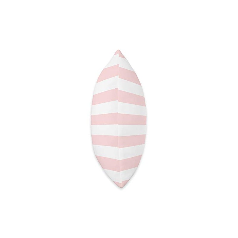 Blush Pink White Stripes Throw Pillow