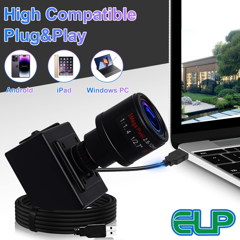 G Varifocal Lens USB Camera Full HD 1080P USB Webcam