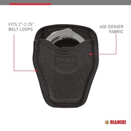 Bianchi Accumold 8034 Open Top Cuff Case, Fits Standard Handcuffs - Black