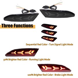 KENRTIR para Ford Focus 2012, 2013, 2014, reflector de parachoques trasero, señal de giro, luces traseras de freno, lente ahumada 3 en 1, lámpara LED antiniebla OEM# BM51-515B0-AD BM51-515C0-AD