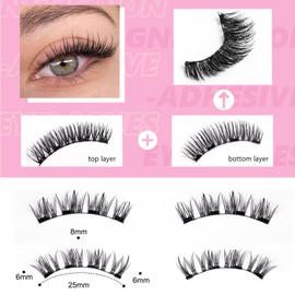 TORMEN magnetic mascara brush 2 can be used repeatedly and supple and comfortable lashes without the need for glue, natural appearance, light and easy to prevent wind (segment spare)