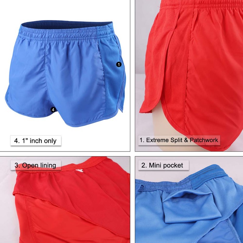 Muscle Alive Men's Sports Running 1 Inch Elite Split Running