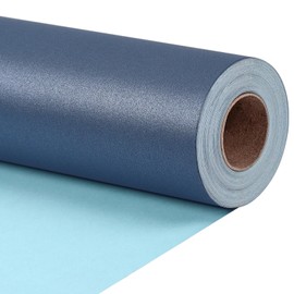 LaRibbons Blue Matte Wrapping Paper, 17 Inch x 40 Feet(56.6sq.ft) Solid Color Pearly-Lustre Paper, Gift Wrapping Paper Rolls for Wedding, Valentine's Day, Birthday, Bridal Shower, Baby Shower