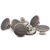 17mm Skull and Bones Gun Black Jean Buttons No-Sew Tack