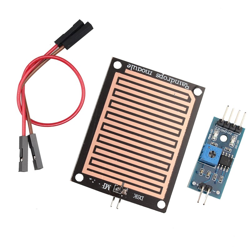 Jopto 5PCS Rain Sensor Rainwater Raindrops Module Rain Detection Module