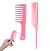 Mini Wide Tooth Comb,Rat Tail Comb,2PCS Hair Comb Set,Small Travel