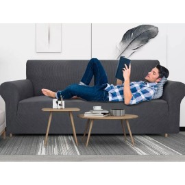 Golden Protectores Cubre Sala Jacquard Elastico 3 Piezas (ch, M, G) Color Gris Oxford Cuadros