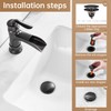 Fransiton Bathroom Sink Drain Stopper, Big-Cap Pop-up Drain Fits 1.1"